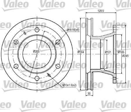 Valeo 187059 - Тормозной диск unicars.by