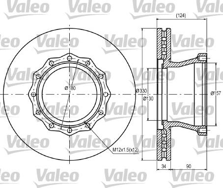 Valeo 187056 - Тормозной диск unicars.by