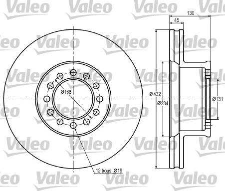 Valeo 187052 - Тормозной диск unicars.by