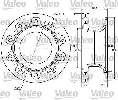 Valeo 187057 - Тормозной диск unicars.by