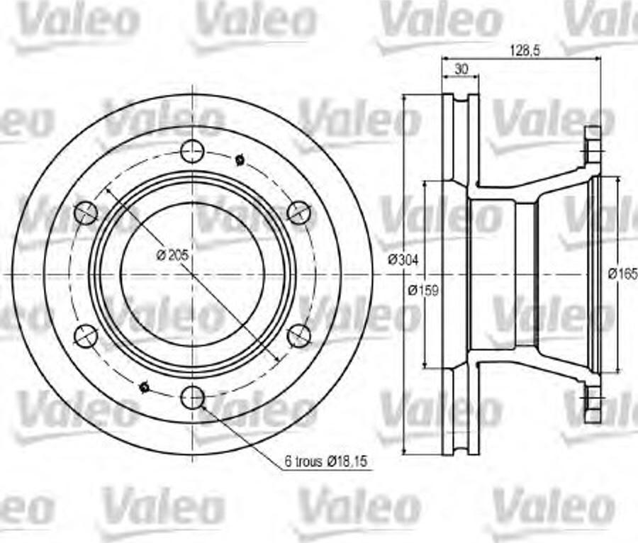 Valeo 187 003 - Тормозной диск unicars.by