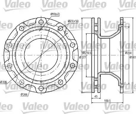 Valeo 187086 - Тормозной диск unicars.by