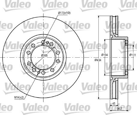 Valeo 187087 - Тормозной диск unicars.by