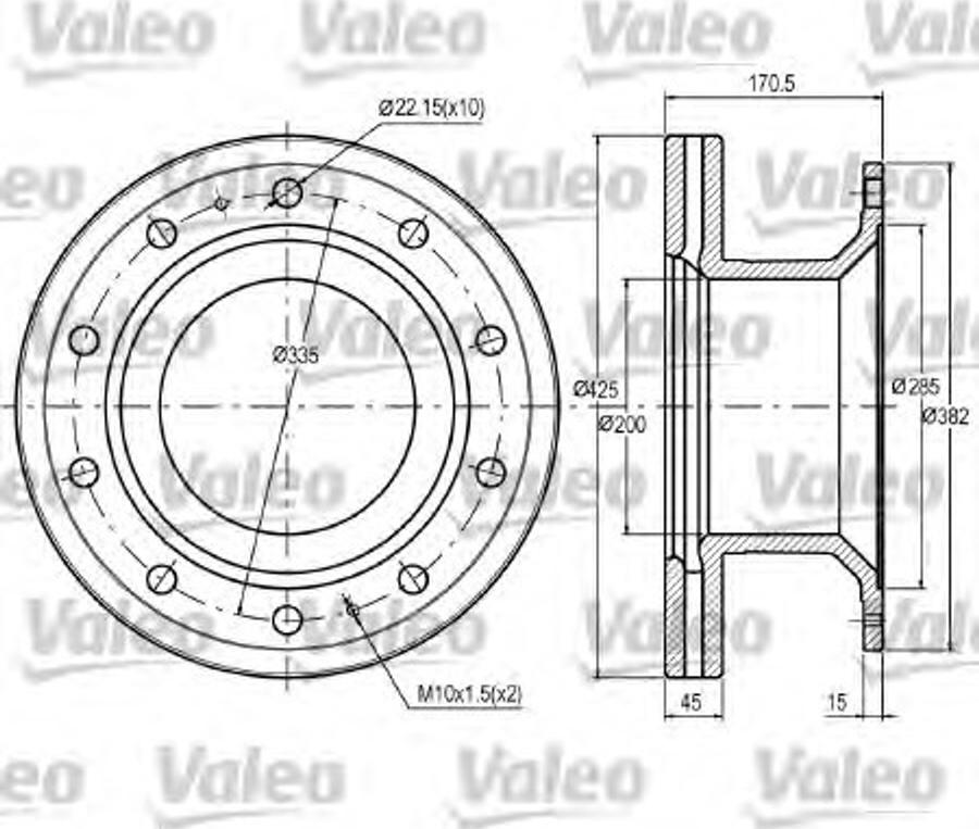 Valeo 187035 - Тормозной диск unicars.by