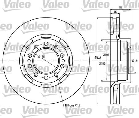 Valeo 187024 - Тормозной диск unicars.by