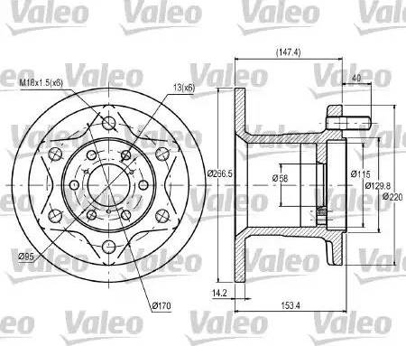 Valeo 187028 - Тормозной диск unicars.by