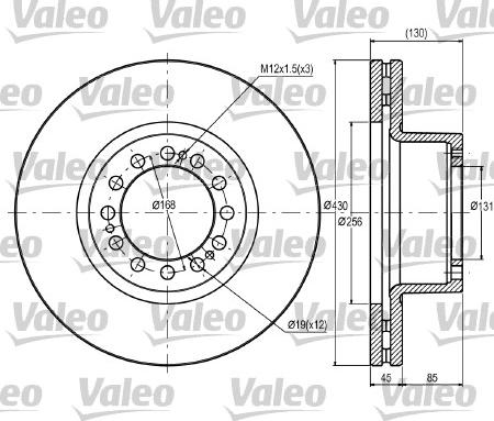 Valeo 187075 - Тормозной диск unicars.by