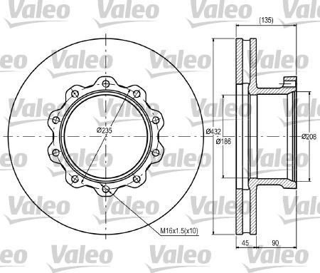 Valeo 187076 - Тормозной диск unicars.by