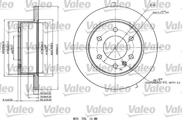 Valeo 187142 - Тормозной диск unicars.by