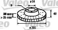 Valeo 187155 - Тормозной диск unicars.by