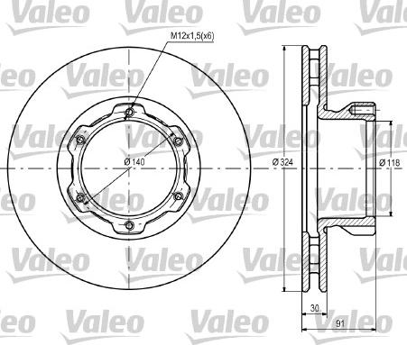 Valeo 187108 - Тормозной диск unicars.by