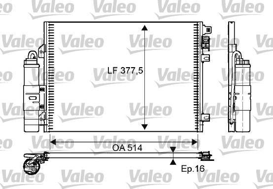 Valeo 814051 - Конденсатор кондиционера unicars.by