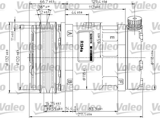 Valeo 815883 - Компрессор кондиционера unicars.by