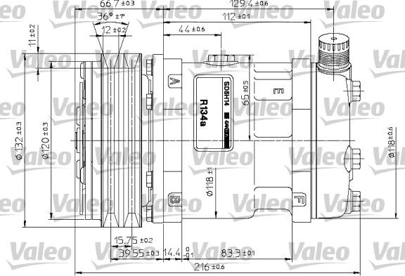 Valeo 815878 - Компрессор кондиционера unicars.by