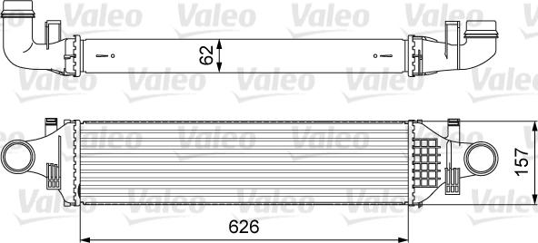 Valeo 818624 - Интеркулер, теплообменник турбины unicars.by