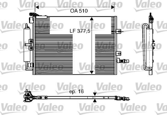 Valeo 818165 - Конденсатор кондиционера unicars.by