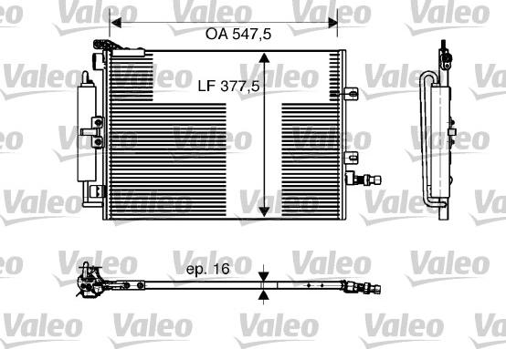 Valeo 818166 - Конденсатор кондиционера unicars.by