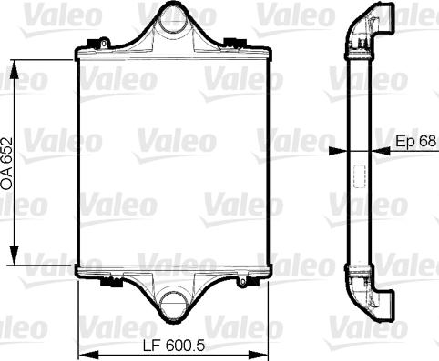 Valeo 818881 - Интеркулер, теплообменник турбины unicars.by