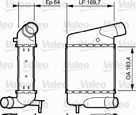 Valeo 818835 - Интеркулер, теплообменник турбины unicars.by