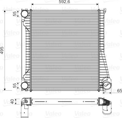 Valeo 818346 - Интеркулер, теплообменник турбины unicars.by