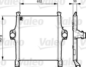 Valeo 818736 - Интеркулер, теплообменник турбины unicars.by