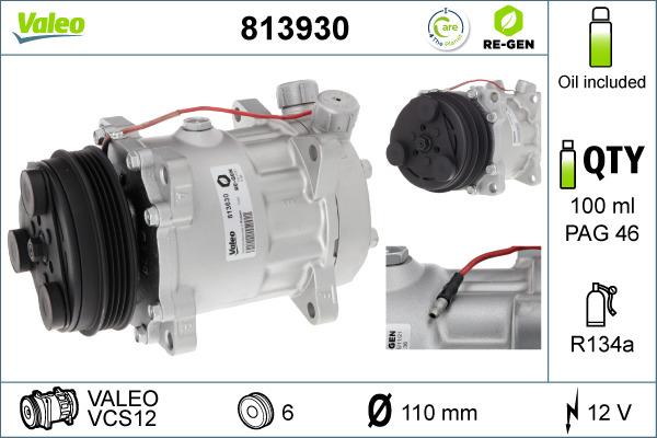 Valeo 813930 - Компрессор кондиционера unicars.by