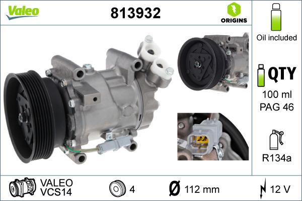 Valeo 813932 - Компрессор кондиционера unicars.by