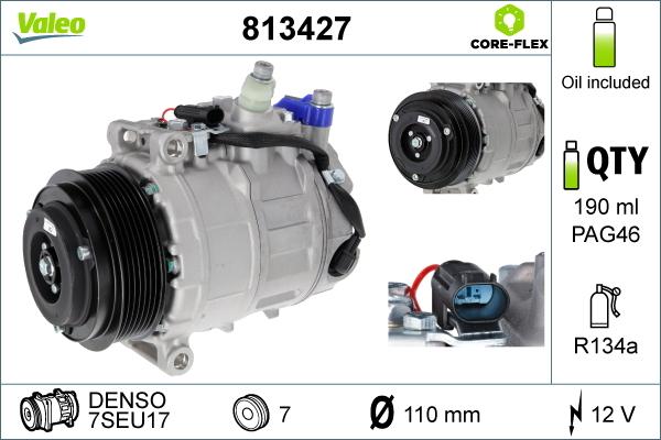 Valeo 813427 - Компрессор кондиционера unicars.by