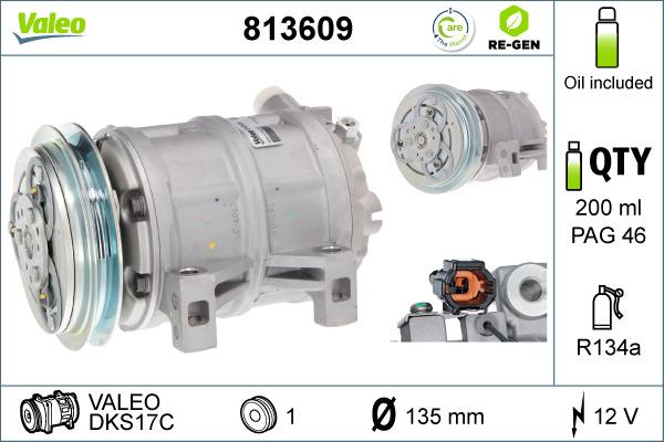 Valeo 813609 - Компрессор кондиционера unicars.by