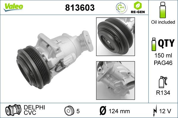 Valeo 813603 - Компрессор кондиционера unicars.by