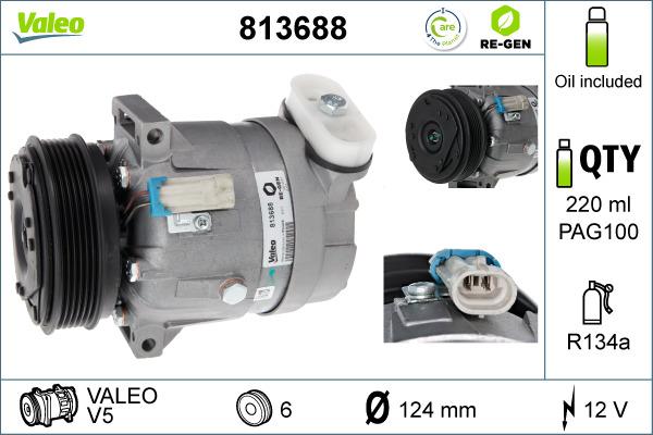 Valeo 813688 - Компрессор кондиционера unicars.by