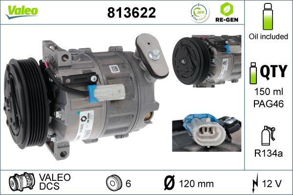 Valeo 813622 - Компрессор кондиционера unicars.by