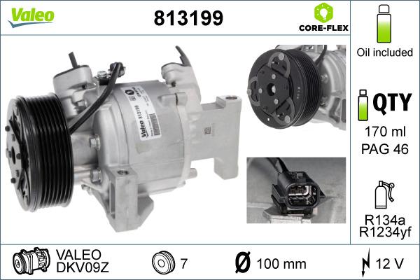 Valeo 813199 - Компрессор кондиционера unicars.by