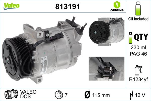 Valeo 813191 - Компрессор кондиционера unicars.by