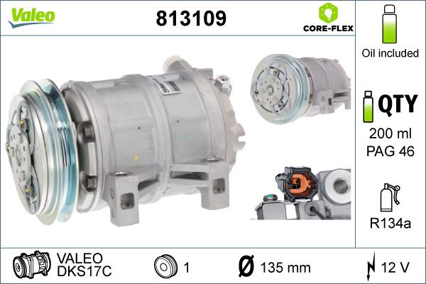 Valeo 813109 - Компрессор кондиционера unicars.by