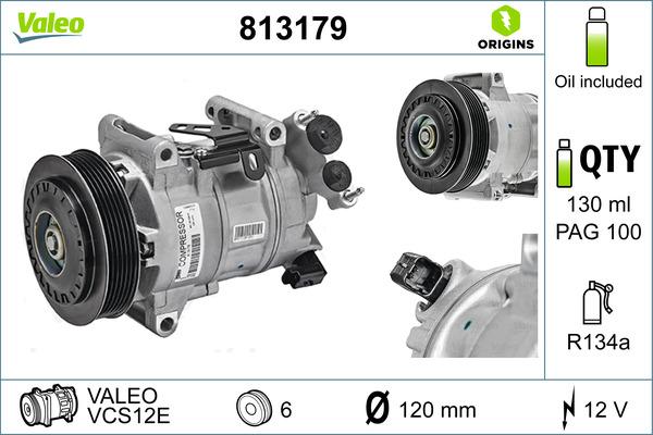 Valeo 813179 - Компрессор кондиционера unicars.by