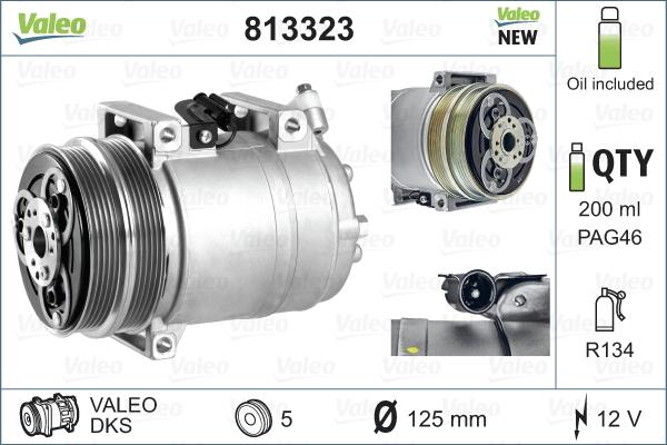 Valeo 813323 - Компрессор кондиционера unicars.by