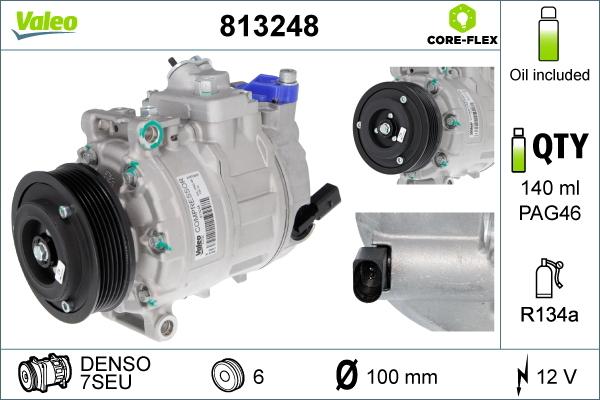 Valeo 813248 - Компрессор кондиционера unicars.by