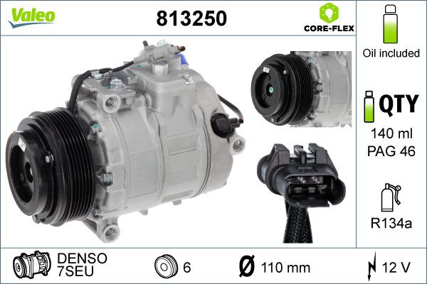 Valeo 813250 - Компрессор кондиционера unicars.by