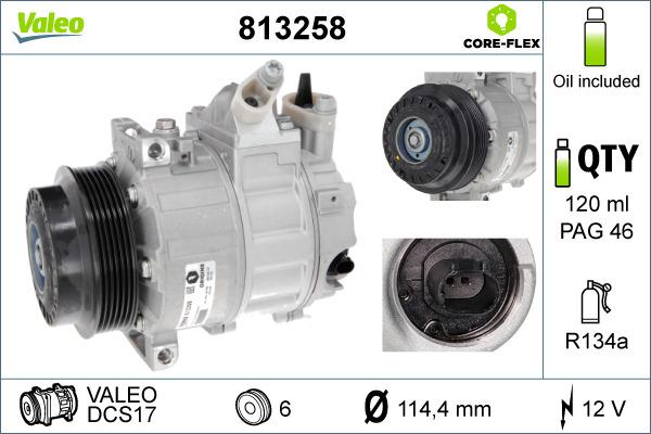 Valeo 813258 - Компрессор кондиционера unicars.by