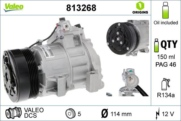 Valeo 813268 - Компрессор кондиционера unicars.by