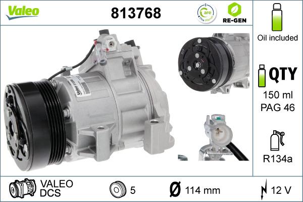 Valeo 813768 - Компрессор кондиционера unicars.by