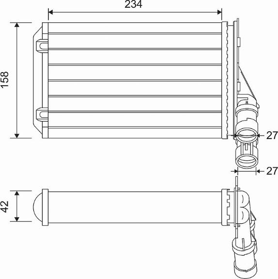 Valeo 812044 - Радиатор, охлаждение двигателя unicars.by