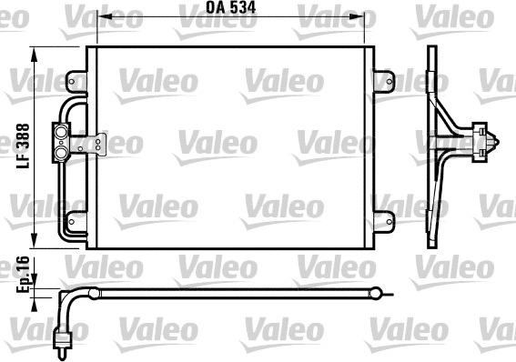 Valeo 817197 - Конденсатор кондиционера unicars.by