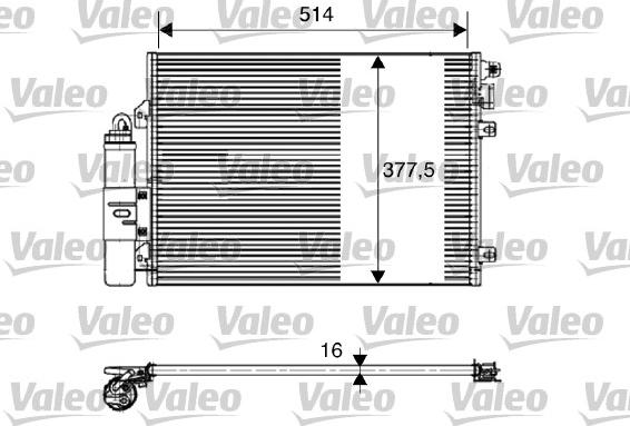 Valeo 817827 - Конденсатор кондиционера unicars.by