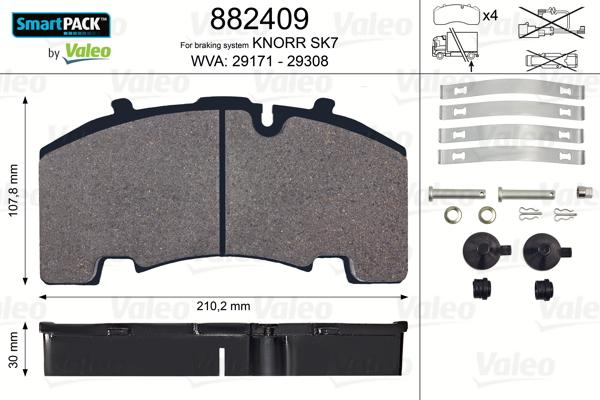 MEC-Diesel 570301 - Тормозные колодки, дисковые, комплект unicars.by