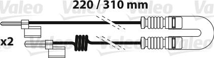 Valeo 882339 - Сигнализатор, износ тормозных колодок unicars.by