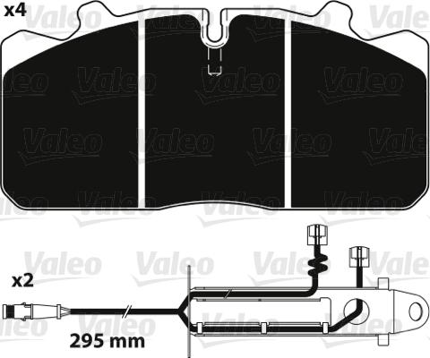 Valeo 882238 - Тормозные колодки, дисковые, комплект unicars.by