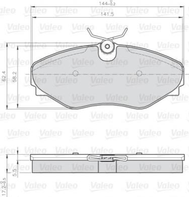 Valeo 873099 - Тормозные колодки, дисковые, комплект unicars.by