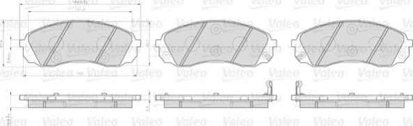 Valeo 872597 - Тормозные колодки, дисковые, комплект unicars.by